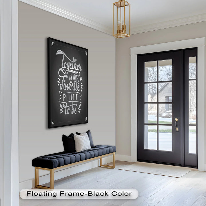Together Is Our Favorite Place – Chalk Style Oil Painting - MyPhotoStation