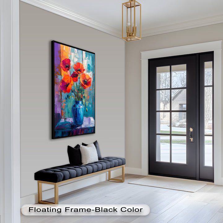Crimson Blooms – Poppy Flower Oil Painting