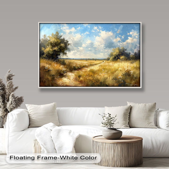 Nostalgic Landscape Framed Art – Nature Oil Painting