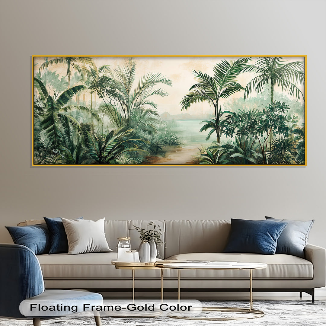 Tropical Garden Escape – Lush Jungle Oil Painting