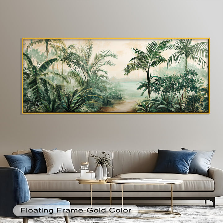 Tropical Garden Escape – Lush Jungle Oil Painting