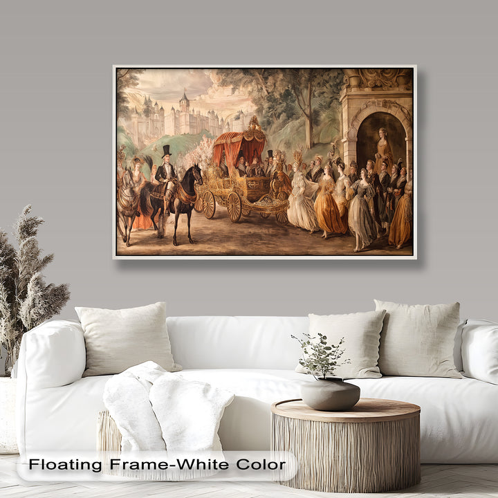 Royal Carriage Procession – Grand Baroque Parade Oil Painting