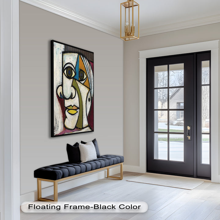 Bold Gaze – Geometric Abstract Portrait Picasso Oil Painting