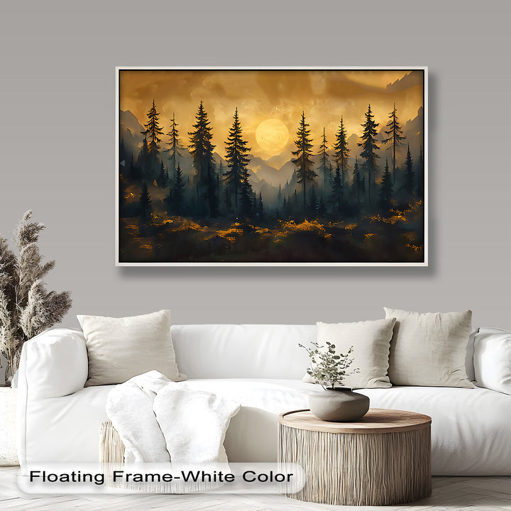 Sunset Pine Forest - Landscape Oil Painting