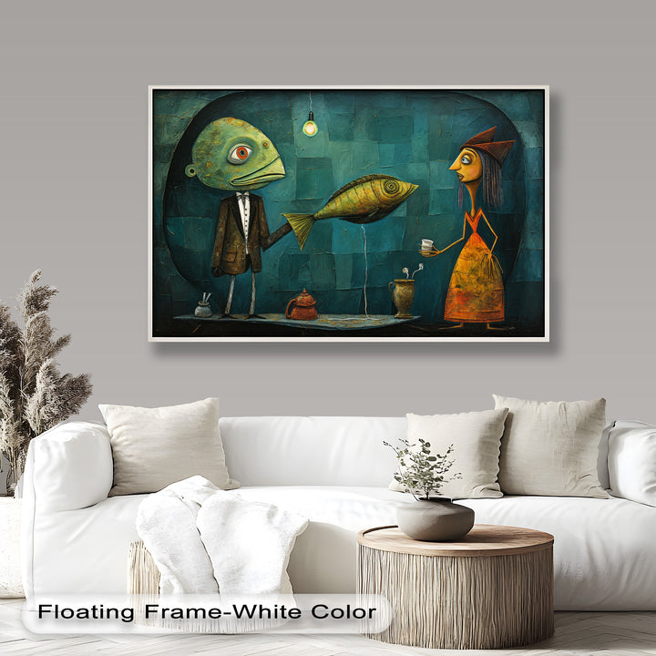 The Offering – Surreal Tea Exchange Picasso Oil Painting