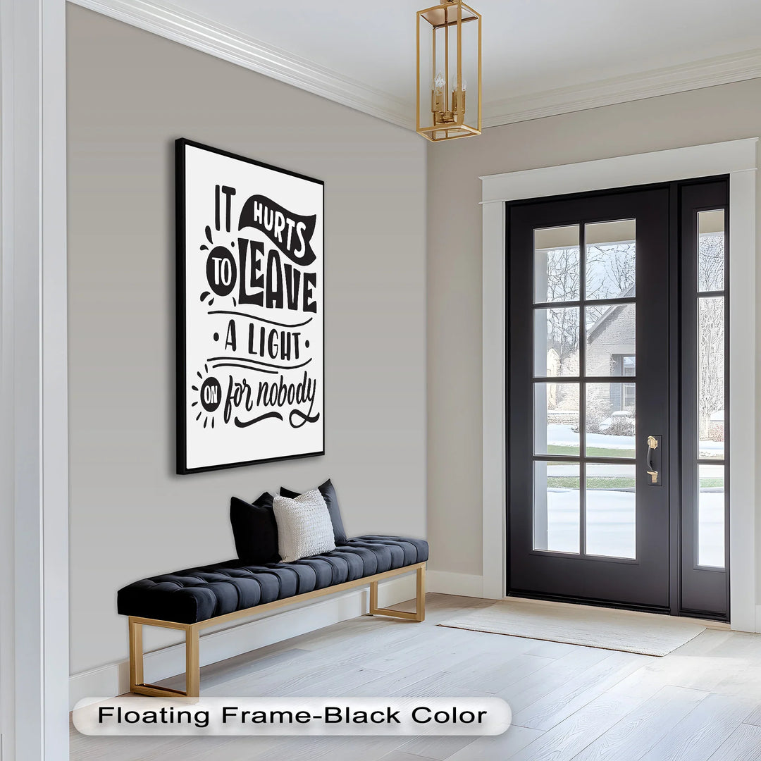 Leave a Light On – Typography Oil Painting - MyPhotoStation