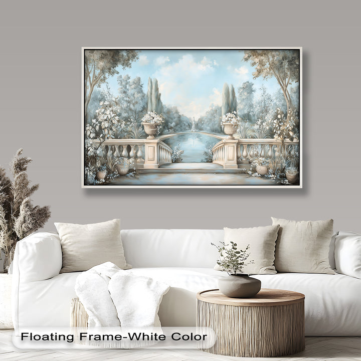 Tranquil Garden Terrace – Landscape Oil Painting