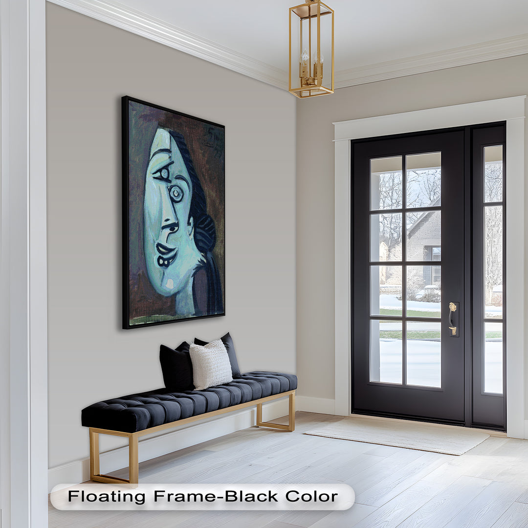 Twilight Reflections – Blue Cubist Woman Picasso Oil Painting