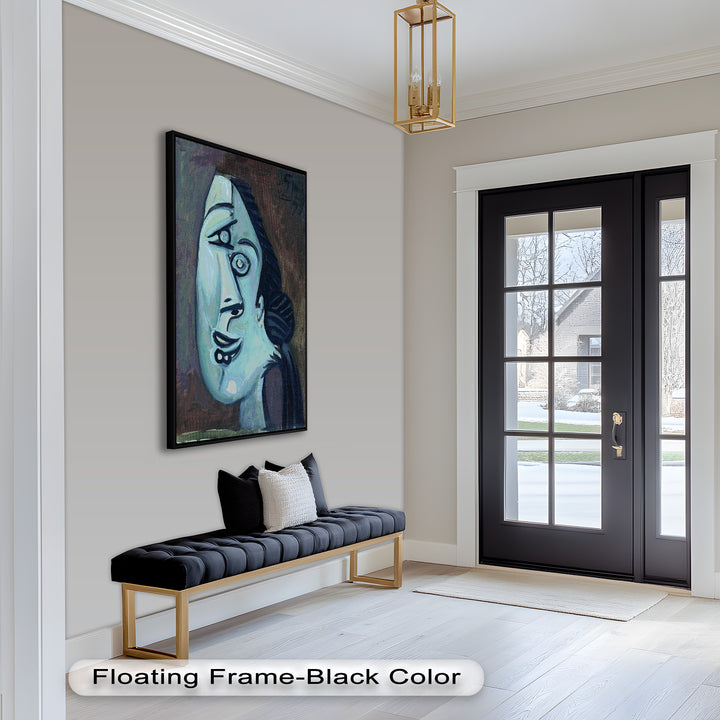 Twilight Reflections – Blue Cubist Woman Picasso Oil Painting
