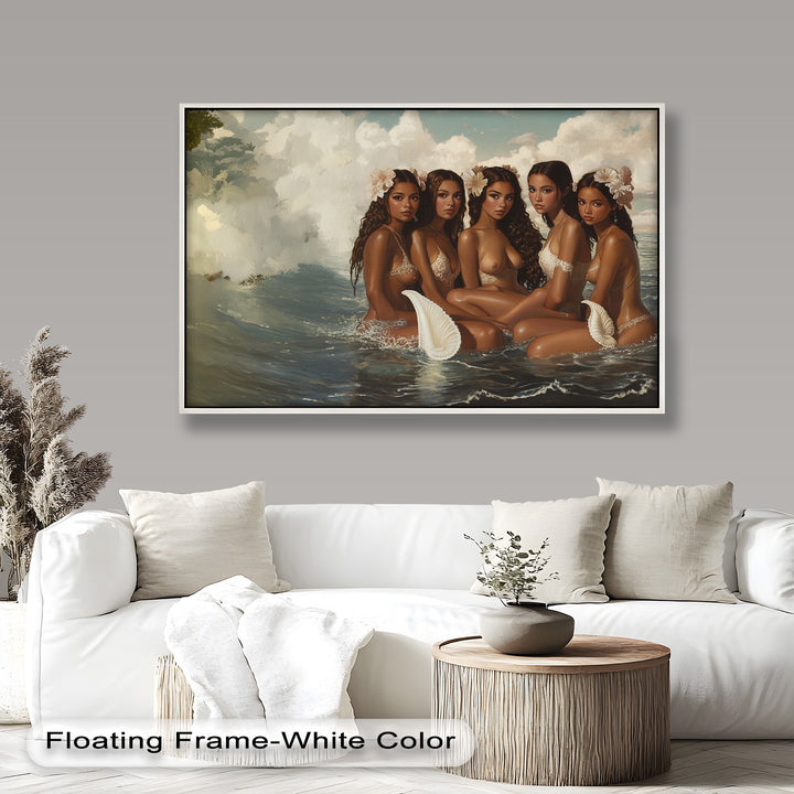 Daughters of the Tide – Mythical Sirens in a Renaissance Oil Painting