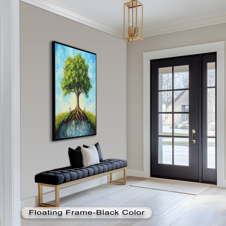 Firmly Planted – Tree of Faith with Roots Oil Painting