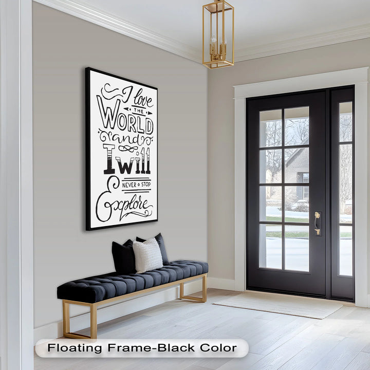 Adventure Typography Art – I Will Never Stop Explore Oil Painting - MyPhotoStation