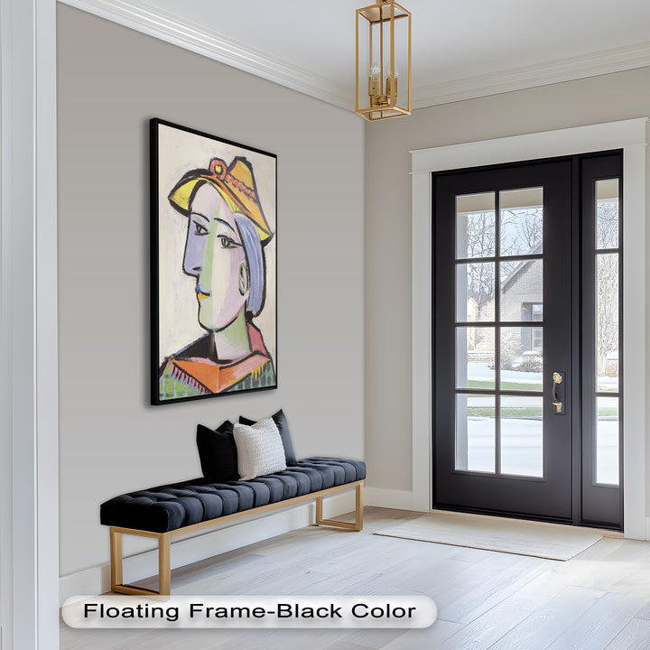 Tranquil Gaze – Picasso-Inspired Side Profile Oil Painting