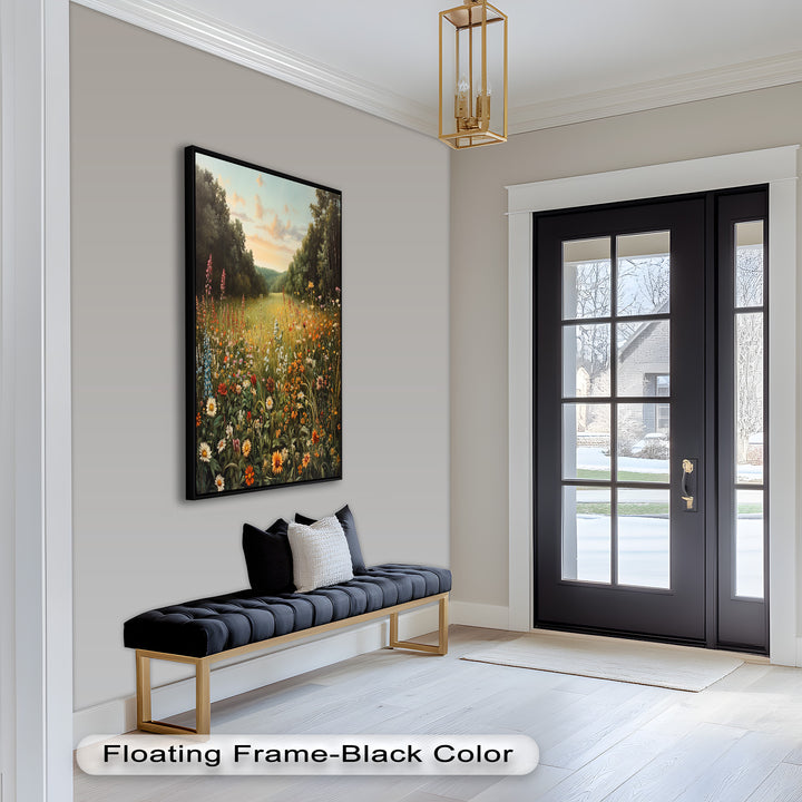 Whispers of Meadow Bloom – Colorful Wildflower Field Oil Painting