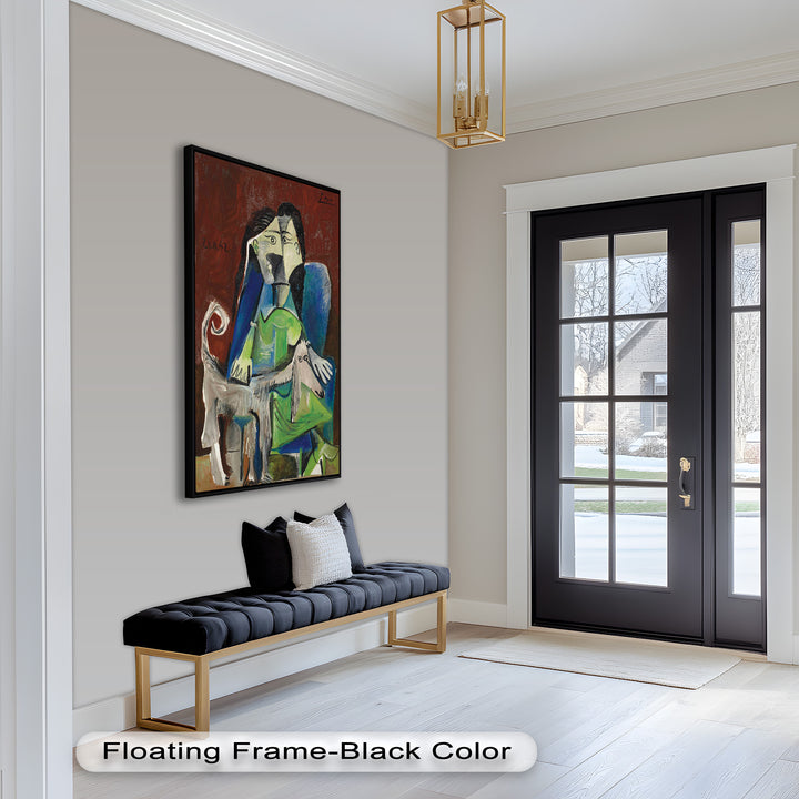 Woman with Afghan Hound – Picasso Oil Painting