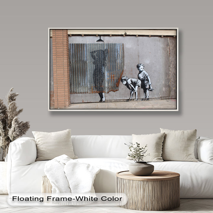 Boys Looking Girl – Banksy Oil Painting