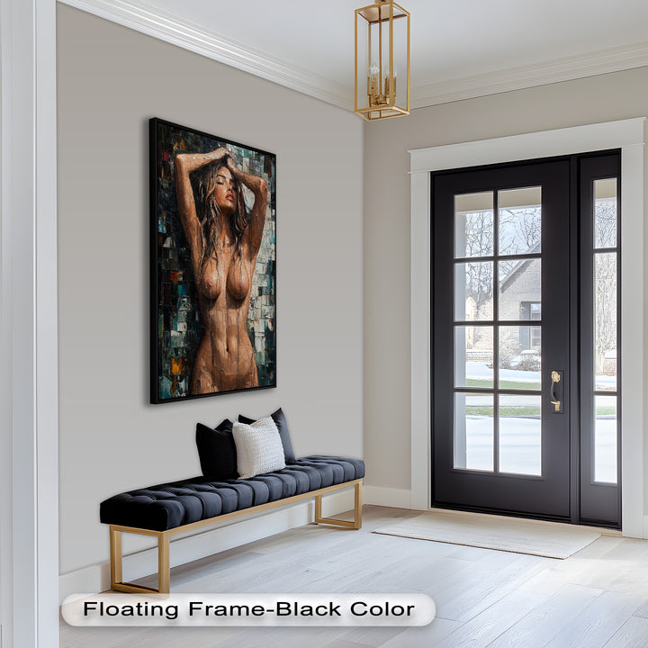 Sensual Mosaic – Abstract Female Nude Oil Painting