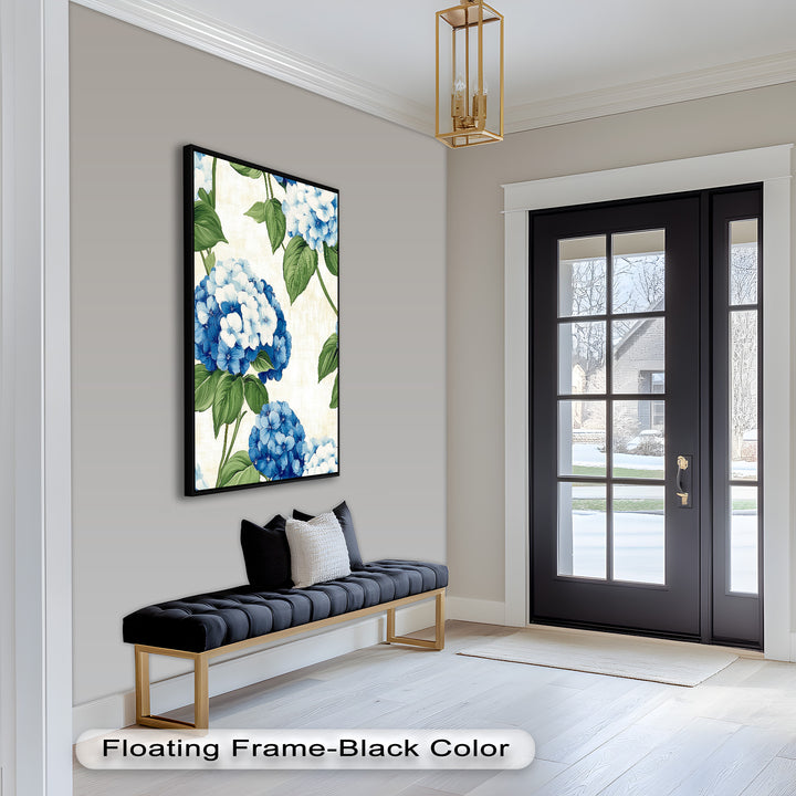 Blue and White Blooming - Flower Oil Painting