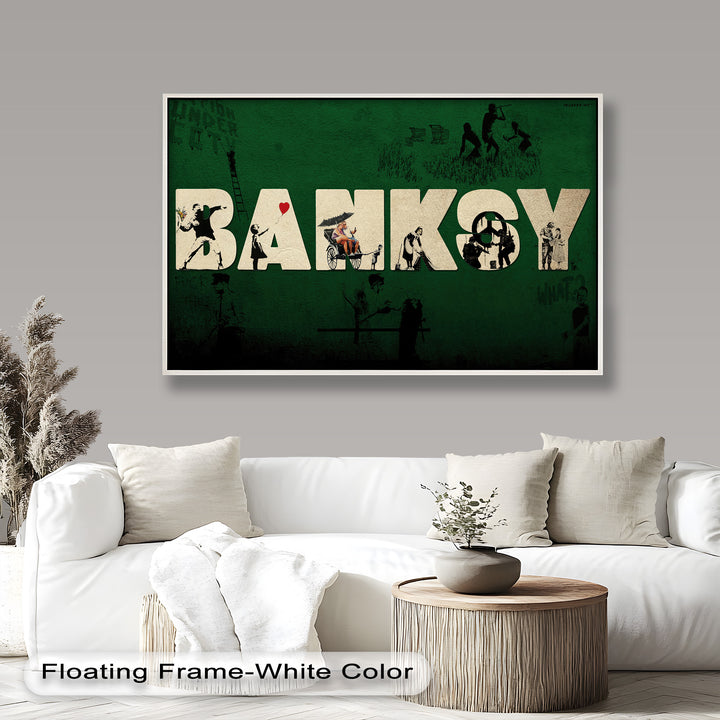 Urban Icons Collide – Banksy Tribute Oil Painting