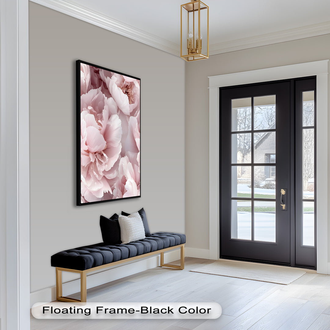 Blushing Petal Bloom – Soft Pink Peony Flower Oil Painting