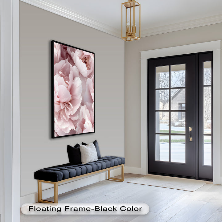 Blushing Petal Bloom – Soft Pink Peony Flower Oil Painting