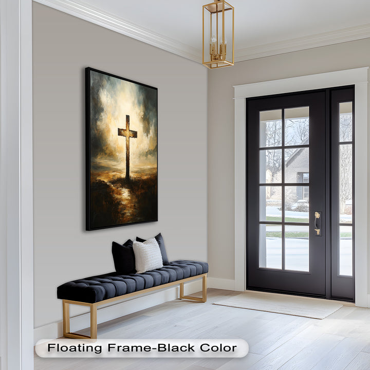 Licht der Erlösung – Christliches Kreuz Ölgemälde
