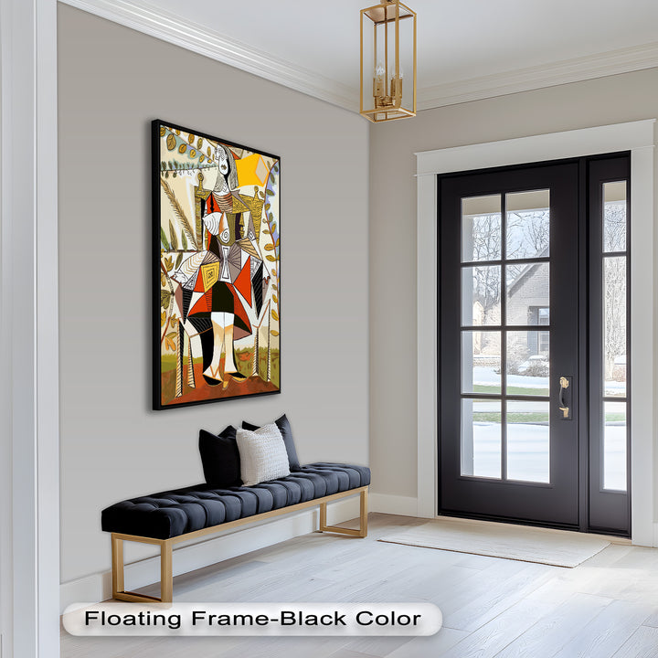Queen Among Leaves – Picasso Style Cubist Oil Painting