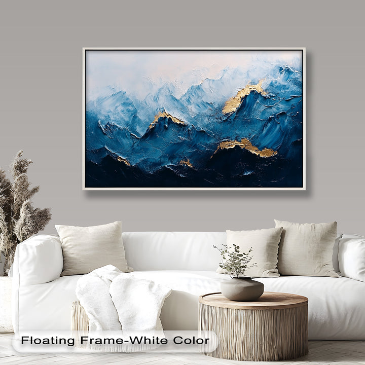 Blue Ridge Art – Abstraktes Berg-Ölgemälde