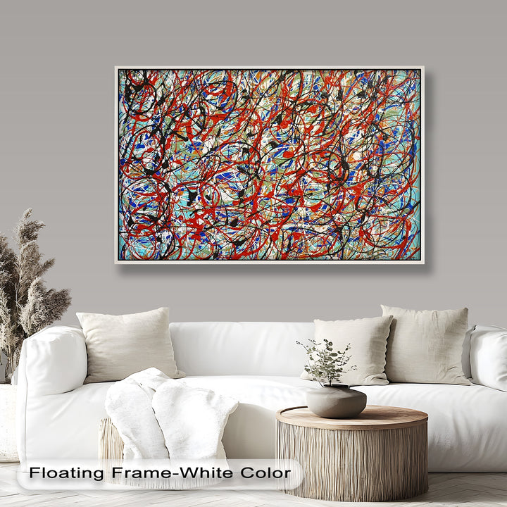 Energetic Abstract Expressionist Wall Art – Modern Oil Painting