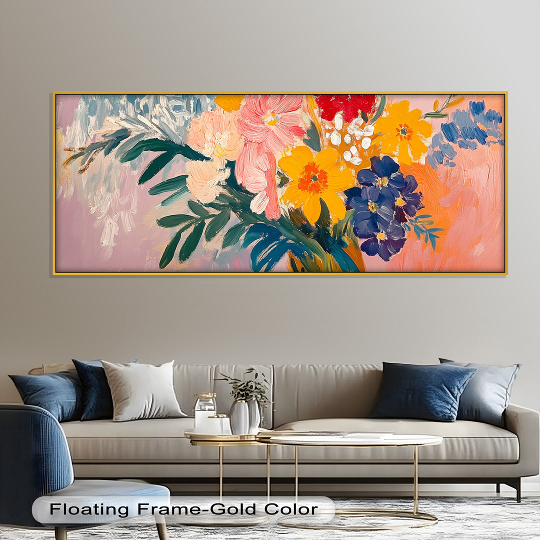 Boho Bloom – Fauvistisches Blumenölgemälde
