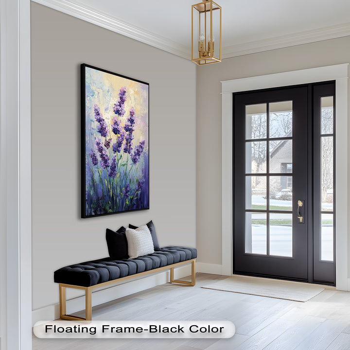 Impressionist Lavender Stalks - Flower Oil Painting