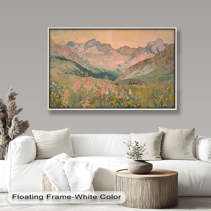 Wildflower Mountain – Serene Landscape Oil Painting