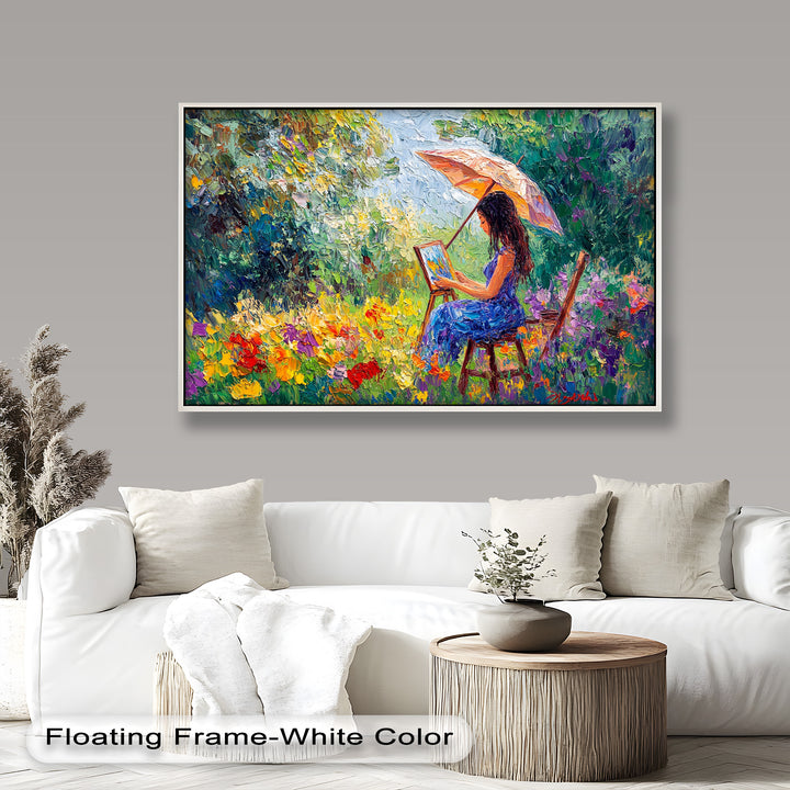 Colorful Garden Scene – Impressionist Oil Painting