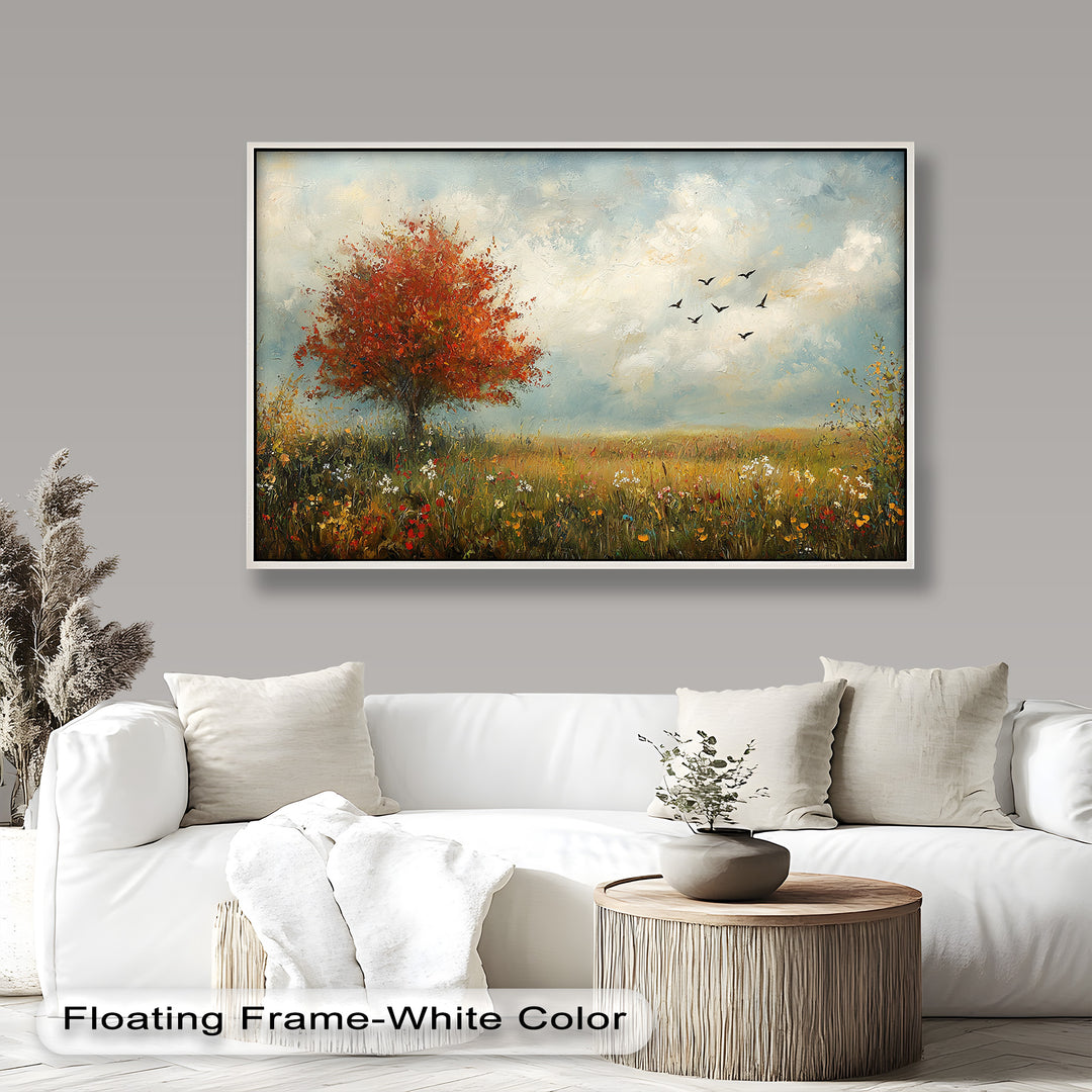 Autumn Serenity – Tree Landscape Oil Painting
