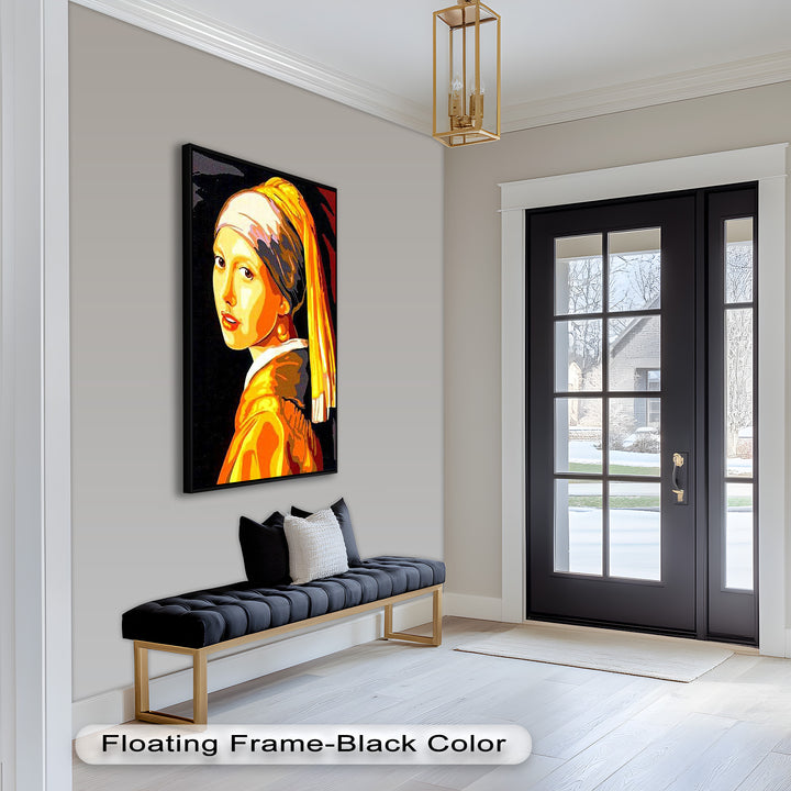 Modern Interpretation of Girl with a Pearl Earring - Renaissance Oil Painting