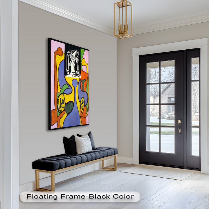 The Mask of Form – Bold Geometric Expression Picasso Oil Painting