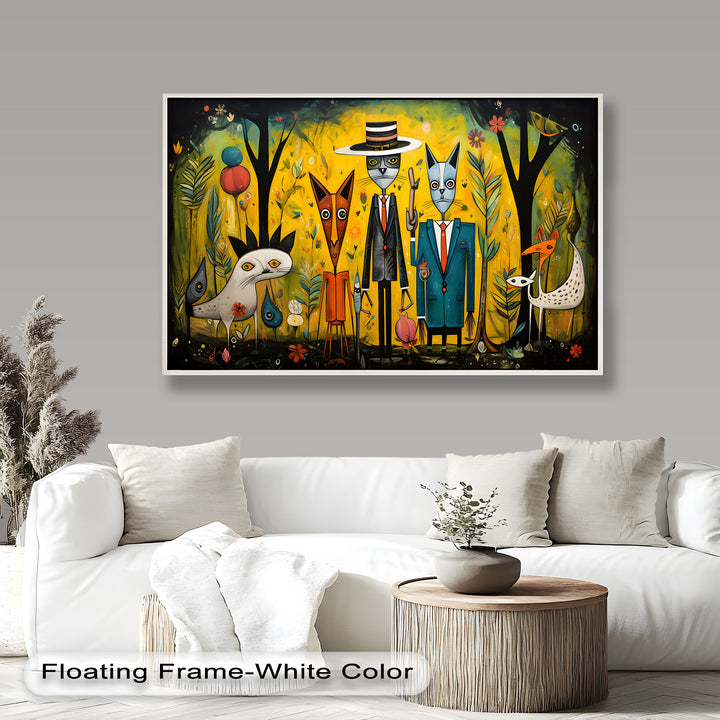 The Dandy Forest – Surreal Animal Portraits in Suits Picasso Oil Painting