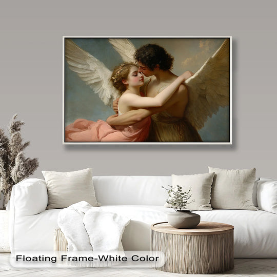 Heavenly Embrace – Cupid and Psyche Renaissance Love Oil Painting - MyPhotoStation