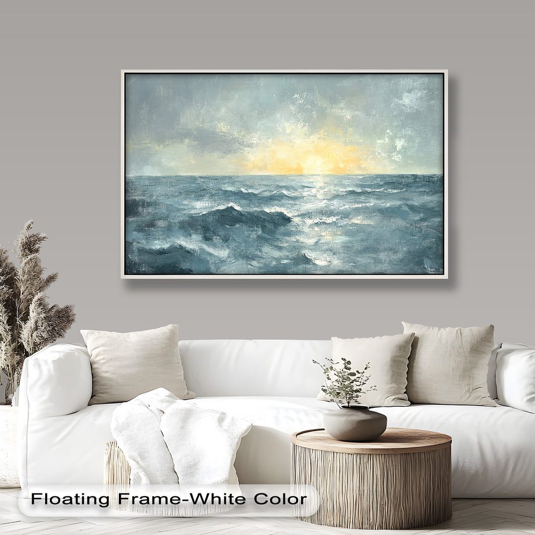 Sunrise Ocean View Decor - Seascape Oil Painting