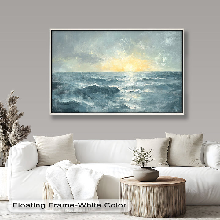 Sunrise Ocean View Decor - Seascape Oil Painting