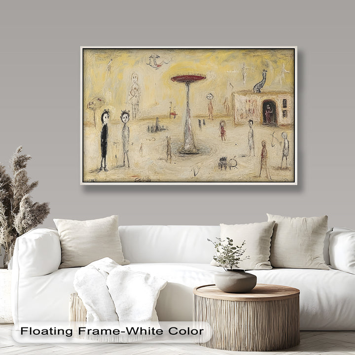 Whispers of the Playground – Dreamlike Surrealist Oil Painting