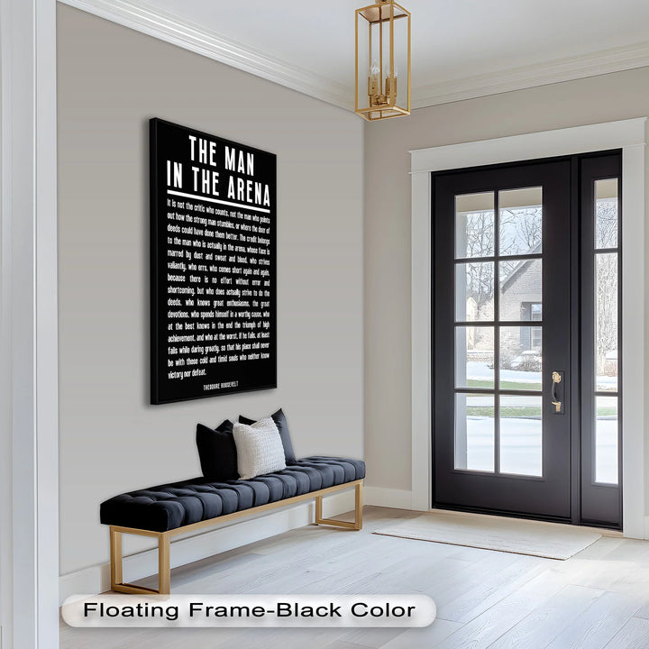 The Man in the Arena – Typography Oil Painting - MyPhotoStation
