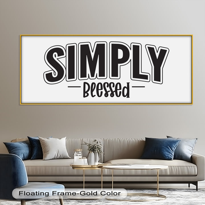 Simply Blessed – Christian Typography Oil Painting