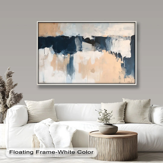 Desert Horizon – Minimalist Abstract Oil Painting - MyPhotoStation