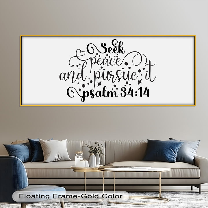 Seek Peace and Pursue It – Psalm 34:14 Christian Bible Oil Painting