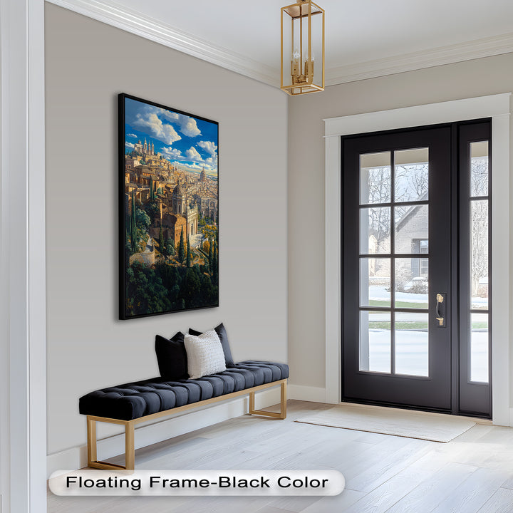 Sunlit Heights of Rome – Classical Cityscape Renaissance Oil Painting