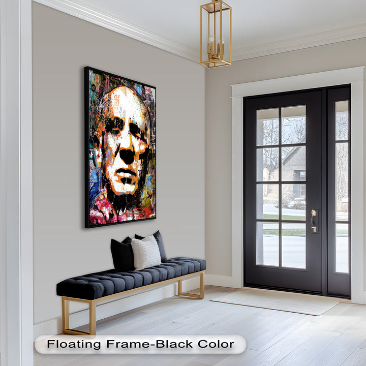 Abstract Urban Face Portrait Wall Art – Pop Art Oil Painting