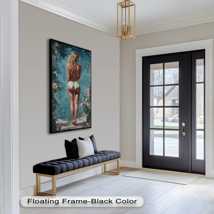 Garden Muse – Romantic Floral Nude Oil Painting