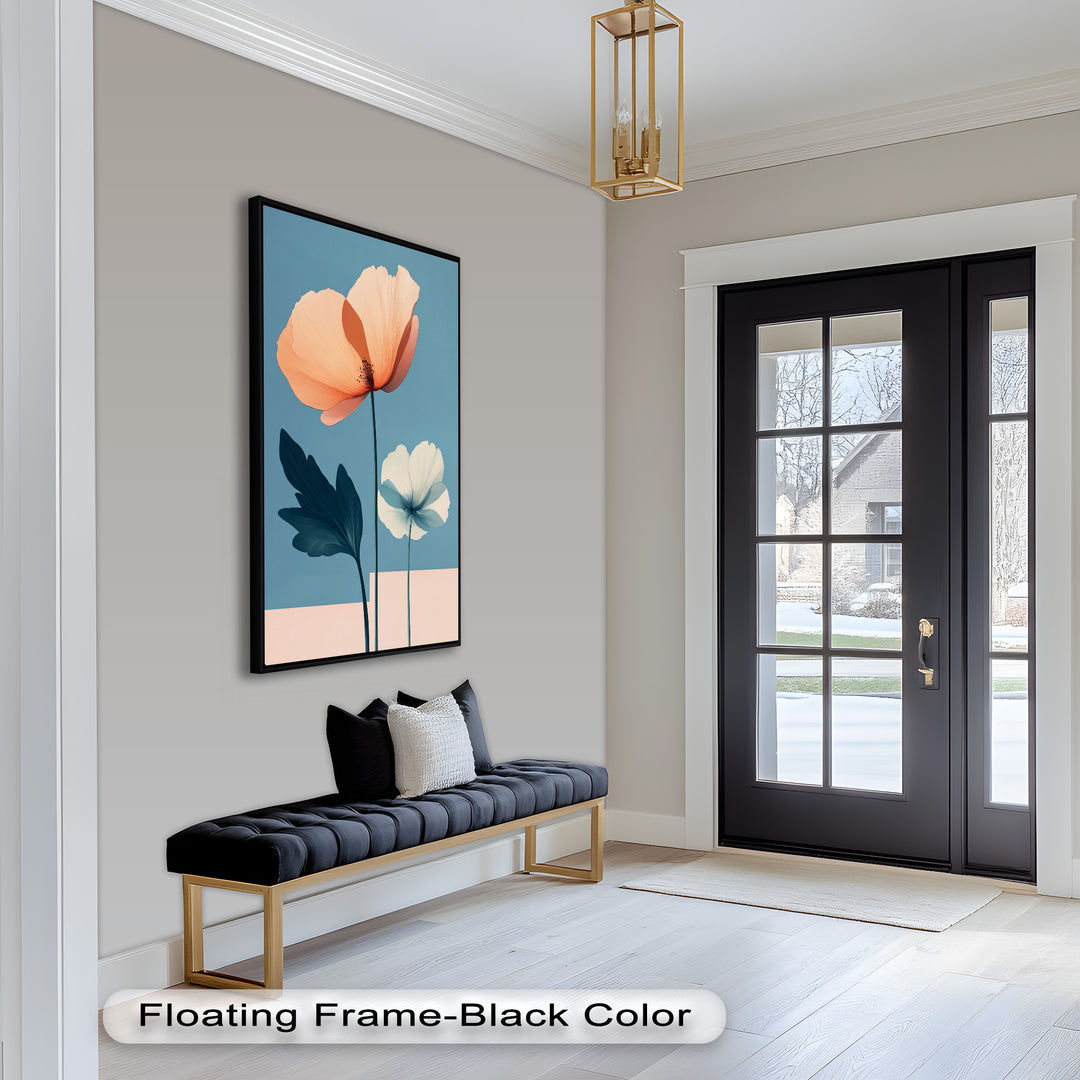 Serene Bloom – Boho Floral Oil Painting