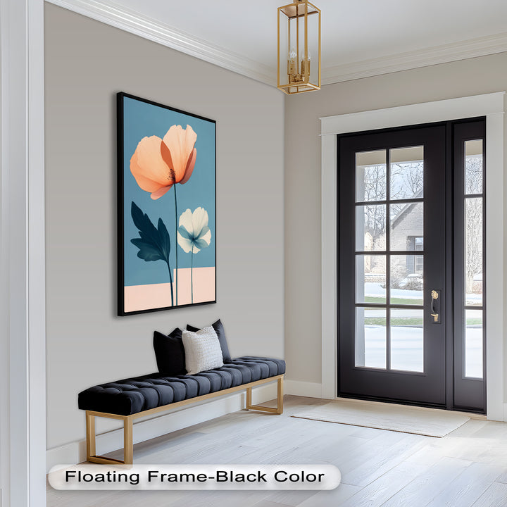 Serene Bloom – Boho Floral Oil Painting